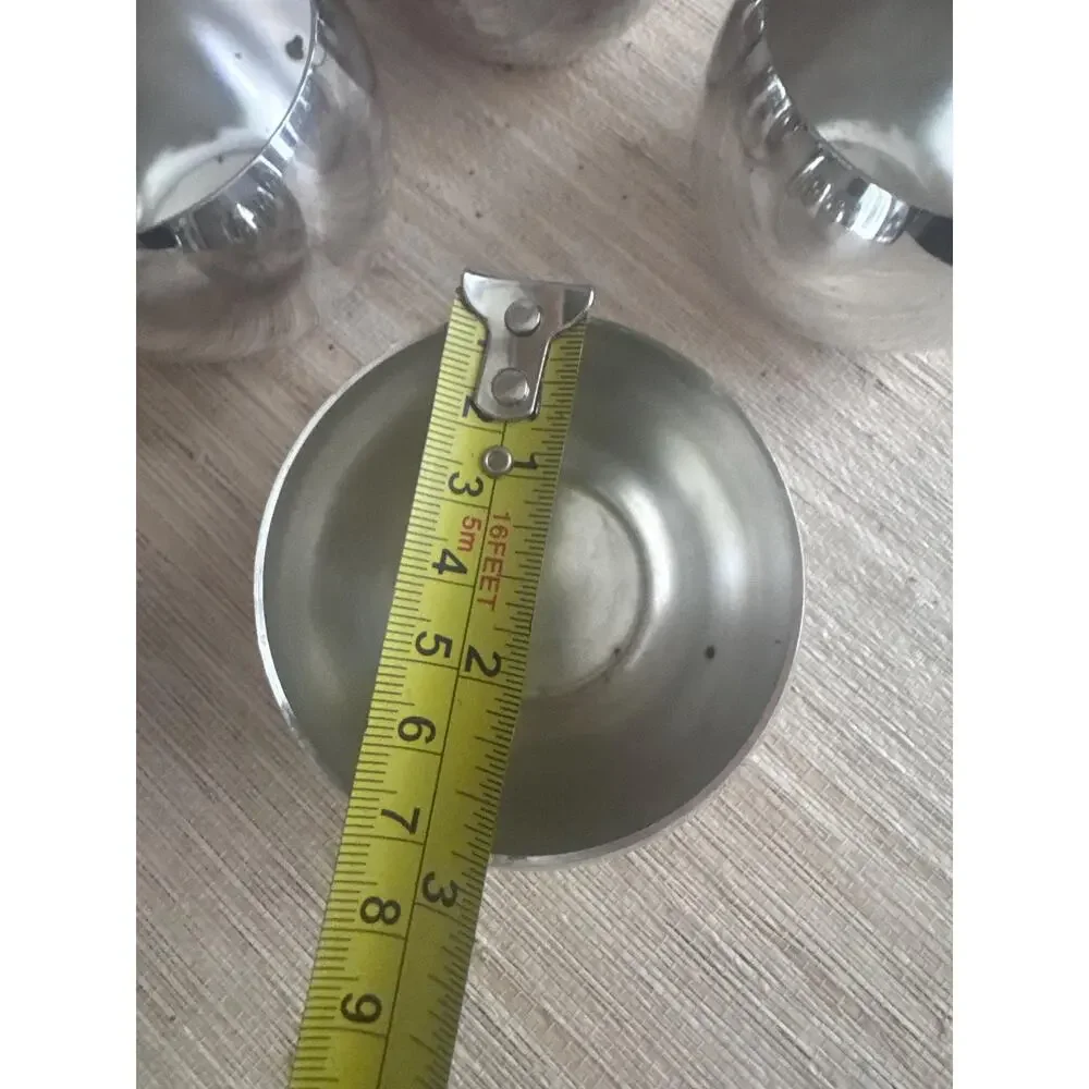 Vintage Set MCM Poole Silver Plated Cordial Cups or Wine Goblets (4)